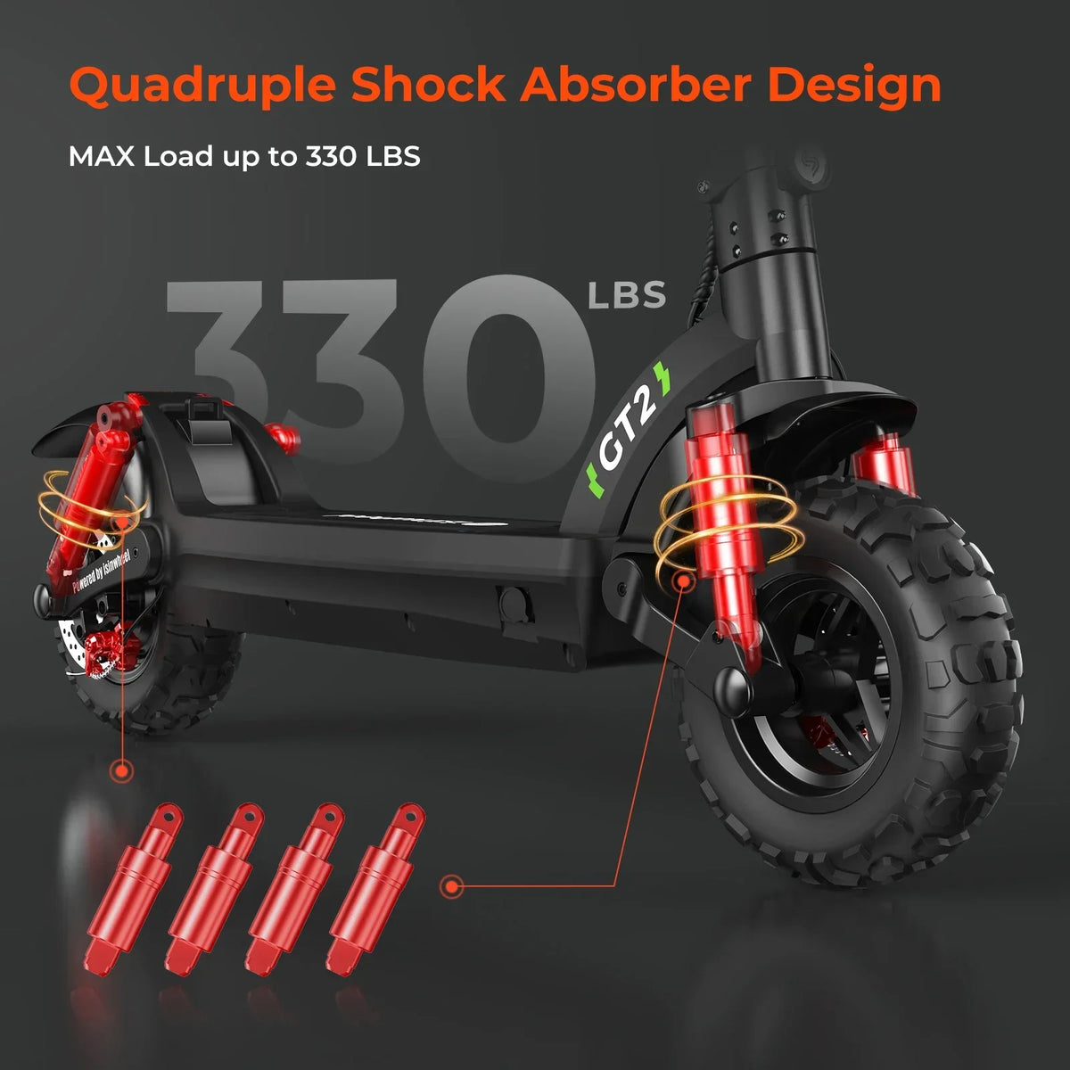 GT2 Electric Scooter 1000W 48V Foldable Off Road 11 Inch